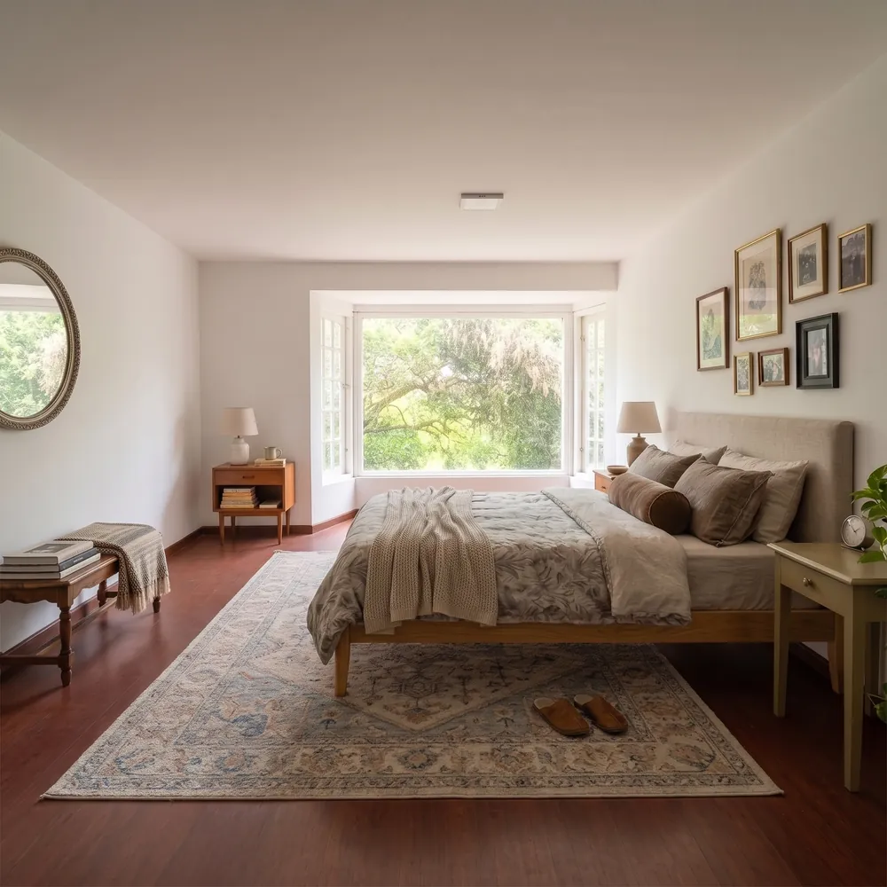 Habitación con ventanal al jardín en el segundo piso de Valle Dorado