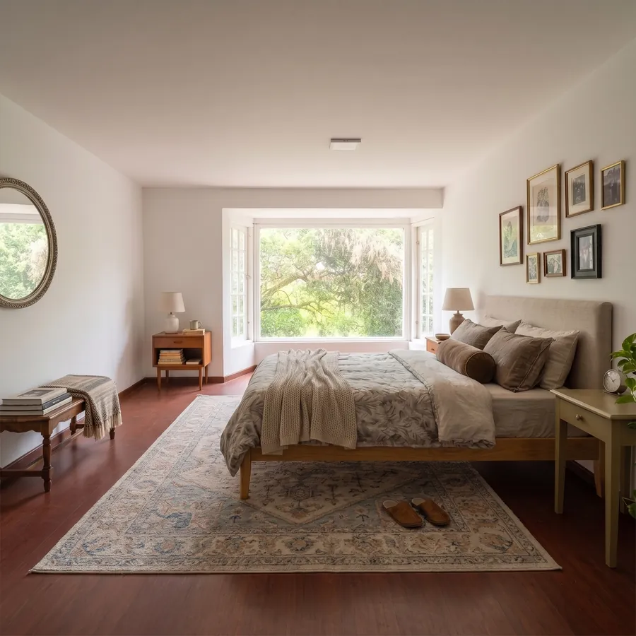 Habitación individual con ventanal al jardín en Valle Dorado, Tenjo